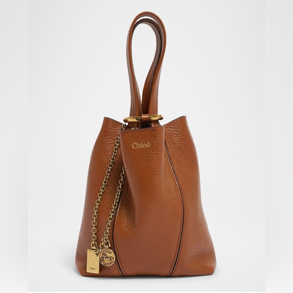Chloe Brown Leather Tote spin Bag
